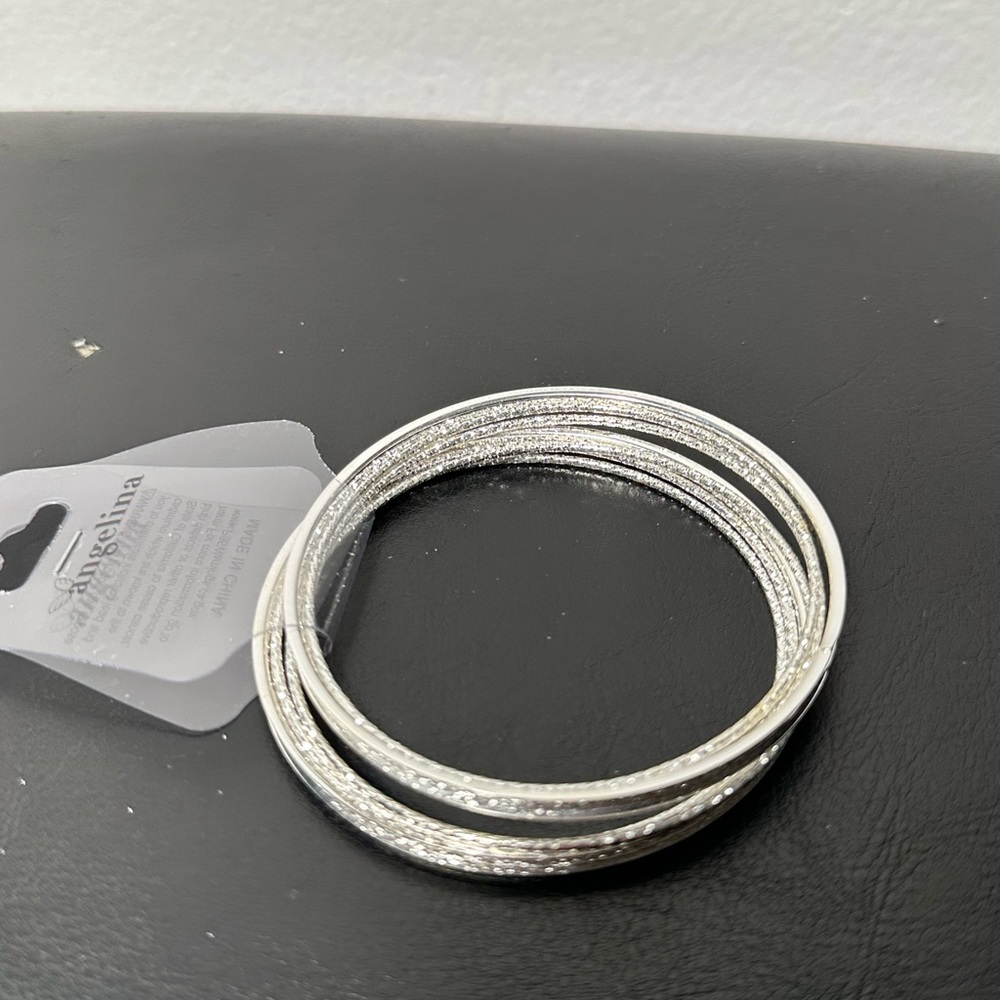 Angelina Silver Double-Layered Bracelet
